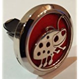 (AromaBUG) The ORIGINAL 30mm Car Aromatherapy Essential Oil Diffuser Stainless Steel Locket Air Freshener with Vent Clip 7 Pads 1 Oil Included
