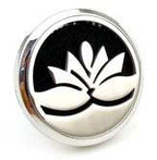 (JUMBO Lotus) 38mm (1-1/2 in. dia.) Stainless Steel. 1 Essential Oil and 7 Pads.