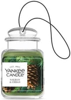 Yankee Candle Car Jar Ultimate Hanging Air Freshener, 3-Pack Set (Sparkling Cinnamon, Christmas Cookie, Balsam & Cedar) – Up to 90 Days of Fragrance (Variety Pack)