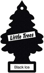 My Shaldan 6 pack Assorted Scent Car Air Freshener (Apple, Lemon, Lime, Peach, Orange, Squash Scents) and Black Ice Little Tree