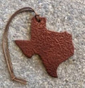 Air Flair | Leather Car Air Freshener | TX Shape | Scroll Pattern (Leather Scent)