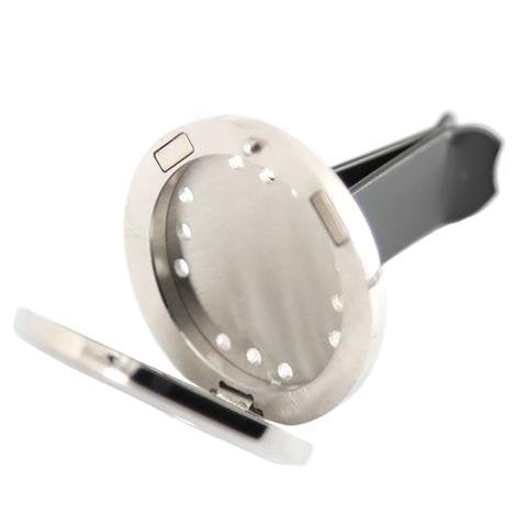 (Cross) 30mm Car Aromatherapy Essential Oil Diffuser Stainless Steel Locket Air Freshener with Vent Clip 7 Pads 1 Oil Included