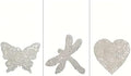 3Pack Gardenia Scented Air Fresheners in Butterfly, Heart, Dragonfly