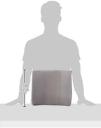 DMI Lumbar Support Pillow for Chair to Assist with Back Support with Removable Washable Cover to Ease Lower Back Pain and Discomfort While Improving Posture, 14 x 13 x 5, Contoured Foam, Premium,Gray