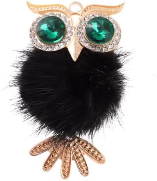 Riloer Bling Crystal Owl Car Air Vent Clip Charms, 2 Pcs Natural Car Vent Clip Air Freshener, Fashion Charms Car Essential Oil Diffuser, Car Accessories for Women (Black and White)