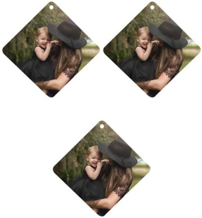 Personalized Air Freshener for Car - Double Sided Photo Custom Car Scents Air Freshener, Gift for Valentine’s Day Birthday Ideal for Car Wardrobe Bathroom Hanging Ornaments (Rhombus 3pcs)