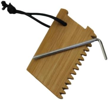 Bamboo Surfing Wax Box Holder with Surf Fin Allen Key