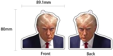 PumpCar car air freshener 2-piece double-sided president donnie mugshot hanging cherry-scented for rearview mirror Car Interior Accessories Household Gifts