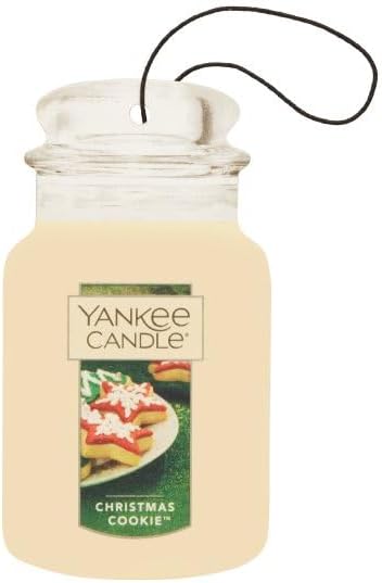 Yankee Candle Christmas Comforts Paper Car Jar, 3 Balsam & Cedar & 3 Christmas Cookie