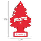 LITTLE TREES Car Air Freshener I Hanging Tree Provides Long Lasting Scent for Auto or Home I Strawberry, 6-Packs (4 Count)