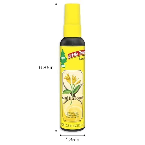 LITTLE TREES Car Air Freshener | Spray Provides a Long-Lasting Scent for Auto or Home | On-the-go Freshness | Vanillaroma, 6 Air Fresheners