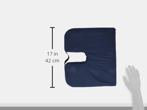 DMI Gradual Slope Seat Cushion for Coccyx, Sciatica and Tailbone Pain, Machine Washable-Cover, 15 Inch, Navy (Pack of 10)