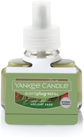 Yankee Candle Scent Plug Refill, Holiday Sage (Pack of 4)