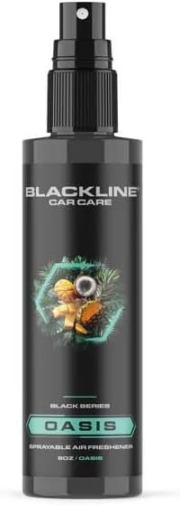 Blackline Car Care - Oasis Car Air Freshener, Long-Lasting, Oder Eliminator, for Cars, Trucks, SUV, or Home Use - 8 fl OZ - Scent Spray