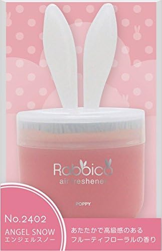 Diax Poppy Rabbico White Air Freshener and Deodorant, Angel Snow Scent, Lovely Ears Shape, Beutiful/Elegant Soft Color