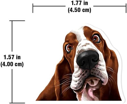 WIRESTER Set of 2 Fresh Scented Car Air Freshener Vent Clip, Decorative Accessories, Interior Decoration for Cars - Basset Hound Dogs, Cat Dog Sweet Kiss, Winking Golden Retriever Dogs