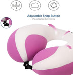 MOOB Travel Pillow for Kids, Traveling Gifts for Toddler & Children U-Shape Car Seat Head Travel Neck Pillow, Kids Neck Pillow for Car Headrest Purple