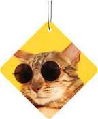 Personalized Photo Car Air Freshener – Custom Double-Sided Print – Fresh Linen Scent – Eco-Friendly, Long-Lasting Fragrance – For Family, Friends, Lovers (Rhombus)