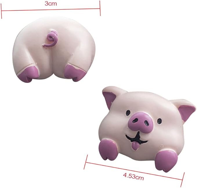 Cute Air Vent Clips Car Accessories, Creative Animal Head and Tail Cartoon Car Air Freshener Vent Clip Auto Fragrance Diffuser Perfume Clips Air Conditioner Outlet Vent Clips Decorations, Pig