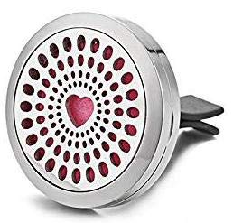 Regular Size (Heart Dots) Stainless Steel, 1 Essential Oil, 7 Pads.