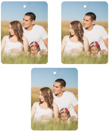 Personalized Air Freshener for Car - Double Sided Photo Custom Car Scents Air Freshener, Gift for Valentine’s Day Birthday Ideal for Car Wardrobe Bathroom Hanging Ornaments (Rectangle 3pcs)