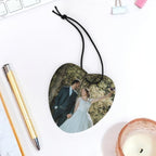 Personalized Air Freshener for Car - Double Sided Photo Custom Car Scents Air Freshener, Gift for Valentine’s Day Birthday Ideal for Car Wardrobe Bathroom Hanging Ornaments (Heart 5pcs)