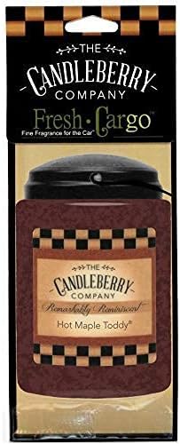 Candleberry Hot Maple Toddy Car Air Freshener | Provides Long Lasting Scent for Auto or Home | 2 Pack