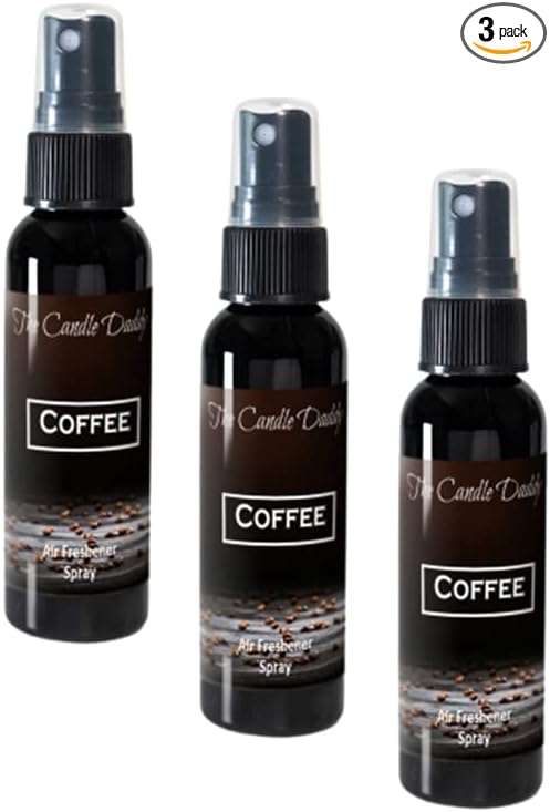 3 Pack - Coffee Spray - Coffee Scented - Room/car Air Freshener Spray – (3) 2 Ounce Spray Bottles