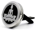 (Meditation) 30mm Car Aromatherapy Essential Oil Diffuser Stainless Steel Locket Air Freshener with Vent Clip 7 Pads 1 Oil Included