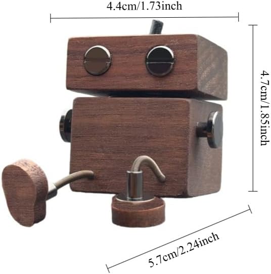 Car Air Diffuser - 2-in-1 Shaking Wooden Man Figurine & Refillable Aroma Vent Clip with 5ml Capacity, Natural Walnut Wood Essential Oil Air Freshener, Car Dashboard Decor Ornament for Driver