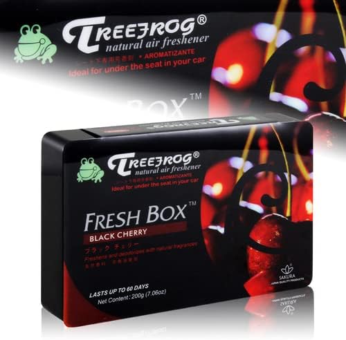 1 Pack Black Cherry Tree Frog Natural Extreme Car Scent Air Freshener Fresh Box