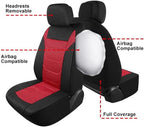3D Air Mesh Car Seat Cover Front Sets Washable and Breathable Premium Cloth Automotive Vehicle Seat Covers for Cars Interior, Universal Fit for Most Cars, Sedan, Truck, SUV(Black/Red)