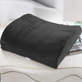 Bookishbunny Comfortable Ergonomic Memory Foam Back Lumbar Support Cushion for Chairs Car Office Home with Removable Soft Velvet Cover (Black)