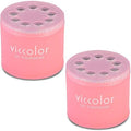 2x Round Can Style 2.5" Diameter, 2.128" Height Angel Snow Scent VicColor Air Freshener Odor Smell Eliminator Deodorize For Interior Indoor Car Vehicle Bathroom Restroom Home Office Universal