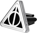 Wild Essentials Potter Hallows Essential Oil Car Vent Diffuser, Stainless Steel Locket Pendant with 8 Color Refill Pads, Customizable Color Changing Air Freshener for Aromatherapy