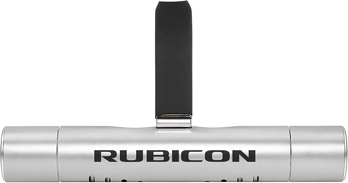 iPick Image for Jeep Rubicon Wrangler Car Vent Air Freshener Clip - Official Licensed Silver Aluminum with Adjustable Window + 10 Refill Sticks