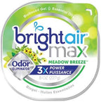 Bright Air Max Odor Eliminator Gel, For Medium-Size Spaces, Meadow Breeze Scent, 8 oz. Each, Case of 6, Advanced Odor Eliminator & Air Freshener, Natural Essential Oils, Lasts Up to 60 Days Each