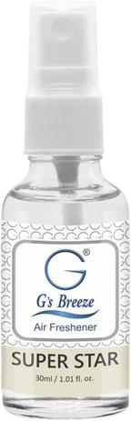 G's Breeze Super Star Air Freshener - Essence of Star-Studded Glamor - Transform Any Space with Vibrant Energy and Invigorating Fragrance – Ideal for Home, Car & Office – Long-Lasting Freshness Aroma