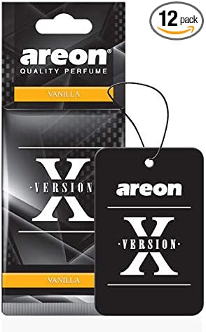 AREON X AXV02 Hanging Best Car Air Freshener Vanilla Scent, 12 Pack