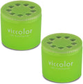 2x Round Can Style 2.5" Diameter, 2.128" Height Shampoo Scent VicColor Air Freshener Odor Smell Eliminator Deodorize For Interior Indoor Car Vehicle Bathroom Restroom Home Office Universal