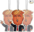 Fresh Fresheners Cute Funny and Aesthetic Car Air Fresheners 4-pack Scented With Premium Oils (Trump)