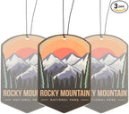 Outdoor Adventure Car Air Freshener 3 Pack Scented With Premium Oils By Fresh Fresheners (Rocky Mountain National Park)