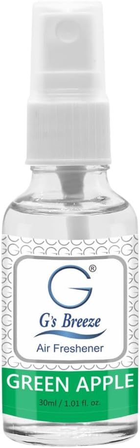 G’s Breeze Green Apple Air Freshener - Long-Lasting Refreshing Fragrance for Home, Car, Offices - 48 Hours of Fruity Scent of Crisp Apple Fruity - Oil Burner Compatible and Pet-Friendly
