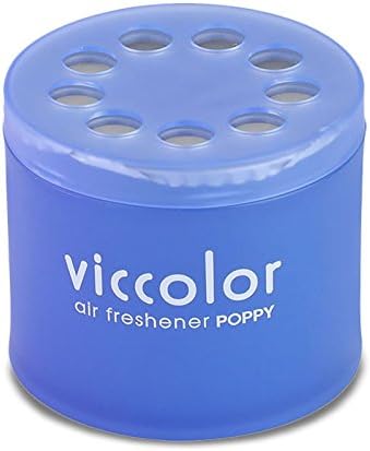 2x Round Can Style 2.5" Diameter, 2.128" Height Blue Water Scent VicColor Air Freshener Odor Smell Eliminator Deodorize For Interior Indoor Car Vehicle Bathroom Restroom Home Office Universal