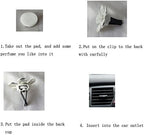 Crystal Bling Sparking Car Fragrance Flower Car Diffusser Air Freshener with Vent Clip (Silver)