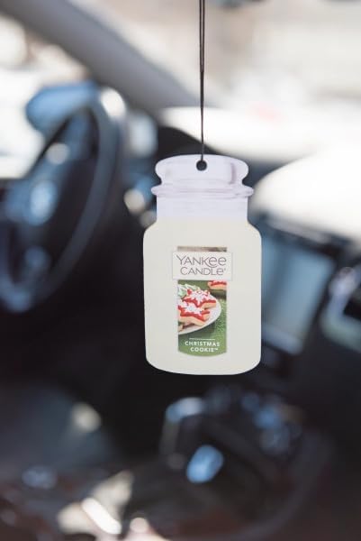 Yankee Candle Christmas Comforts Paper Car Jar, 3 Balsam & Cedar & 3 Christmas Cookie