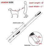 PoyPet 5 Feet Dog Leash - 3M Reflective - 2 Cushioned Handles - Functional Car Seat Belt(Black)