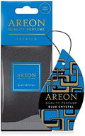 Areon Premium Quality Perfume/Cologne Cardboard Car & Home Air Freshener, Blue Crystal (Pack of 12)