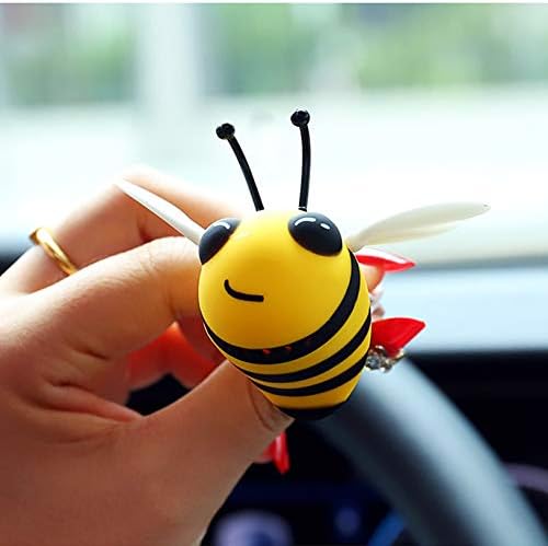 2PCS Little Bee Car Air Vent Clip, Automobile Perfume Air Conditioning Vent Accessories, Cute Car Air Freshener Gift (yellow)