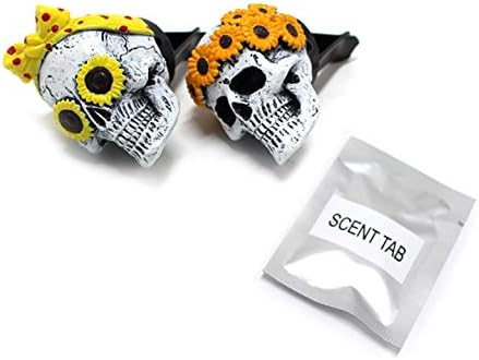 Evil Skull Statue Car Air Outlet with Air Freshener, Car Interior Decor Funny Cute Ornament Christmas Birthday Gift for Men Women Boys Girls